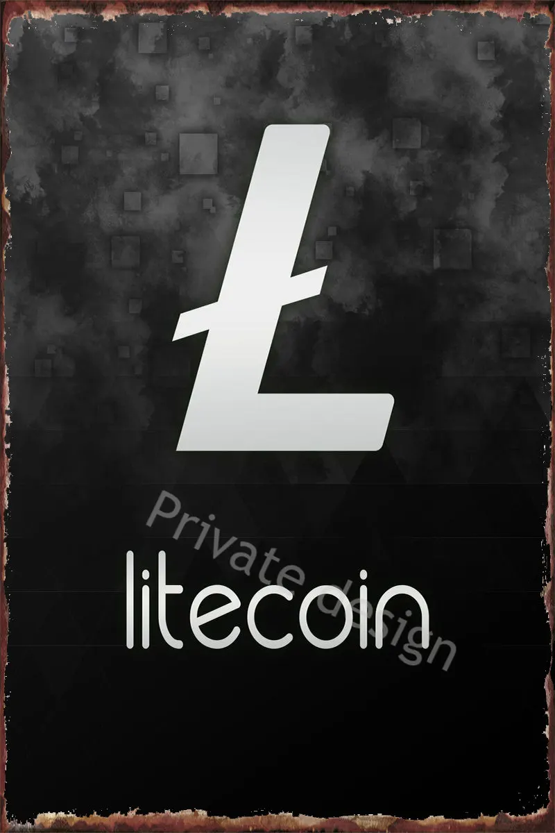 

Декор для комнаты Litecoin, Ретро винтажный металлический знак, жестяная вывеска, оловянные пластины, Настенный декор, Постер для творчества, до...