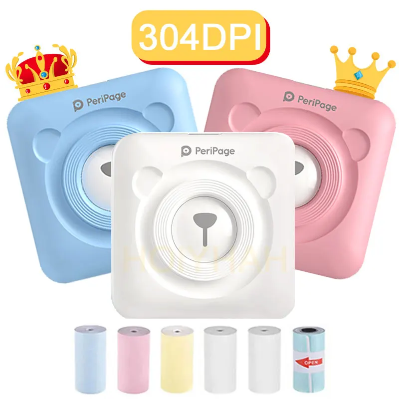 Online Peripage Bluetooth付きミニフォトプリンター,304 dpi,感熱印刷,USB接続