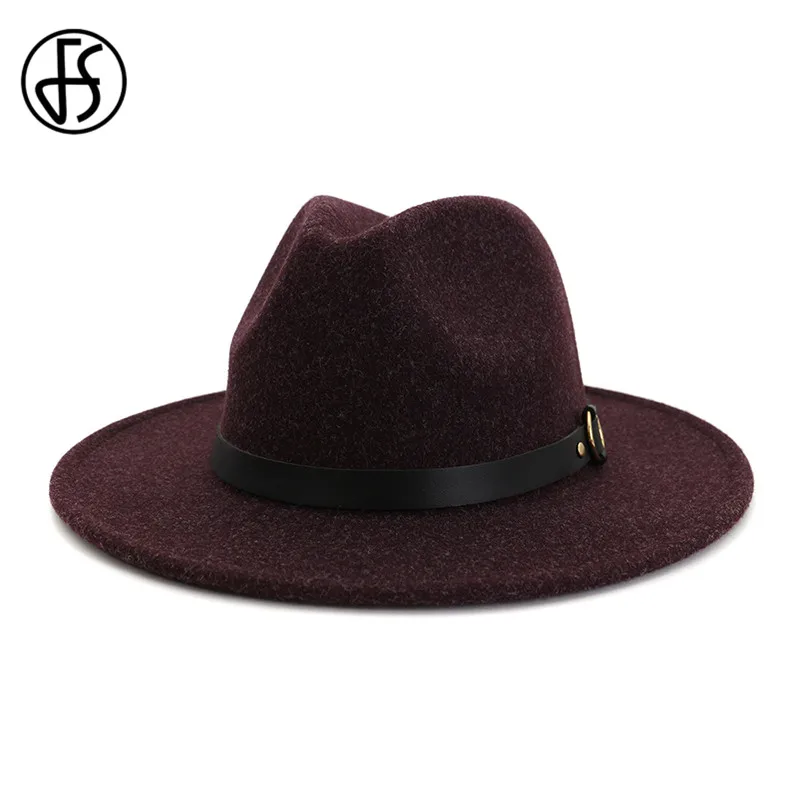 FS бежевый белый шерстяной джазовый фетровая шляпка шерстяная шляпа для Для