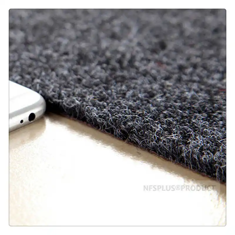 Коврик для входной двери 40x60 см полиэфирное волокно красный черный TPR