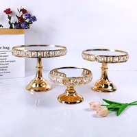 1pc gold silver wedding cake stand home party display stand decoration desktop afternoon tea birthday dessert fudge wrought tray