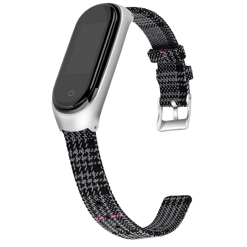 Black ash Аксессуары для mi band 4, браслет pulseira mi band 4, 3, ремешок для смарт-часов, сменный нейлоновый Браслет Для xiaomi band 4, браслет correa, ремешок - Цвет: Black ash