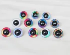 Глаза Круглые для игрушек радужного цвета с шайбой, аксессуары для плюшевых кукол, 20 шт., 22-50 мм, R12