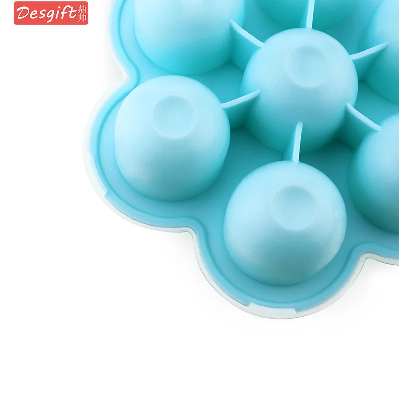 

Silica Gel Infant Supplementary Food Box 7-Hole with Lid Silicone Ice Tray Mould Flower Storage Box Food Grade Sealed Freshness