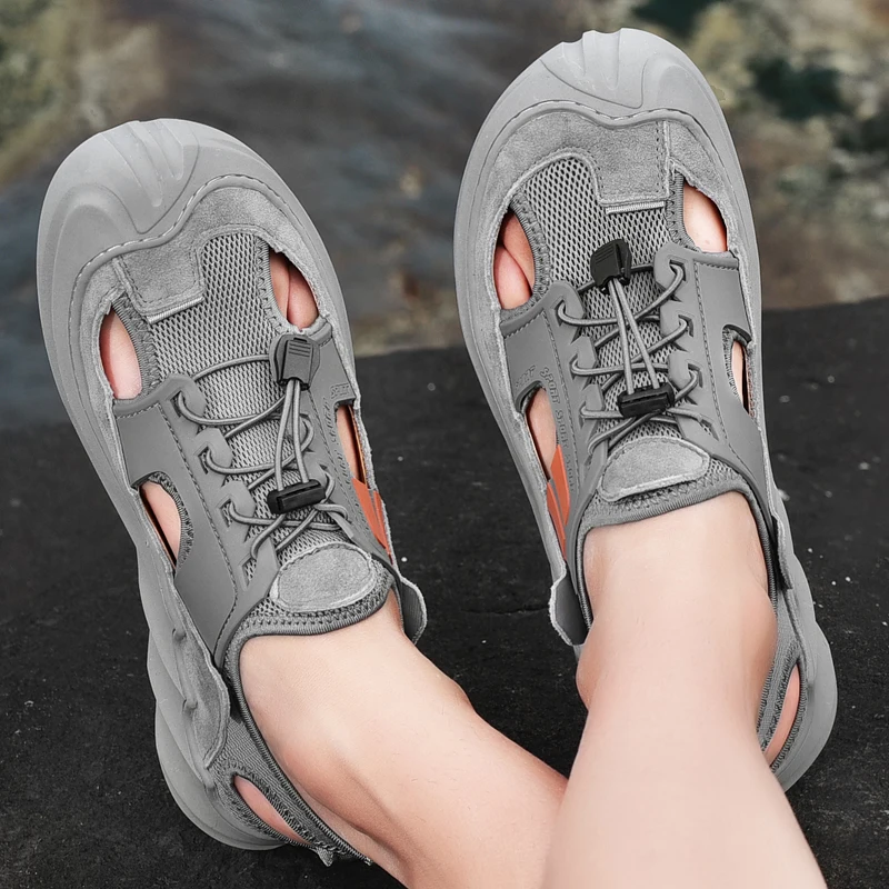 

Сандалии Sandalias Piel Sandalle Homme De Verano Hombre Для Мужчин's пляжные шлепанцы Deportivas резиновые сандалии Для мужчин
