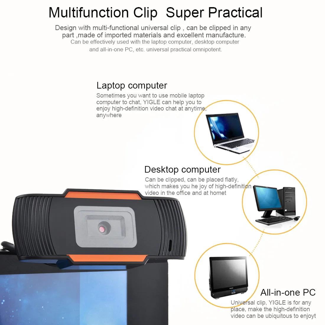 

HD Computer Webcam for Computer PC Desktop Laptop Live Broadcast Camera teaching Webcam