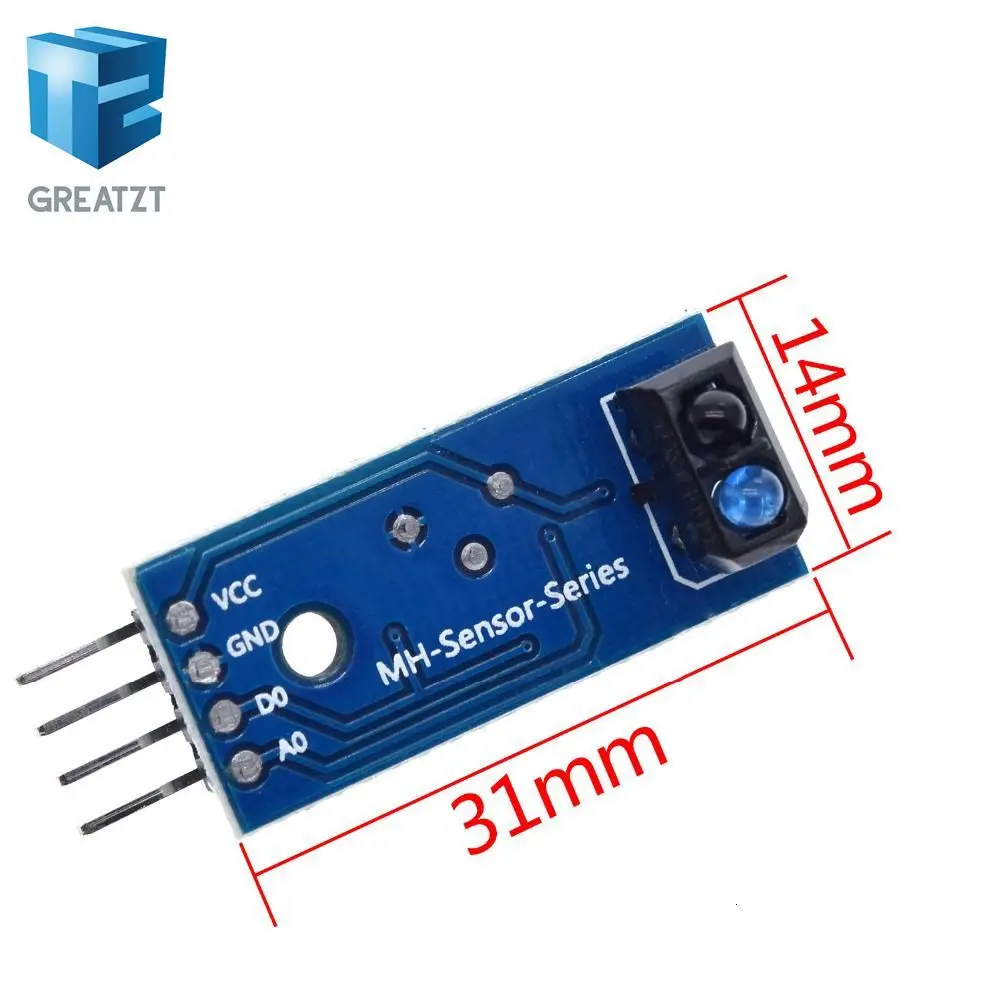 GREATZT 1 шт. TCRT5000 инфракрасный светоотражающий ИК-фотоэлектрический переключатель Барьер Линия трек модуль датчика синий