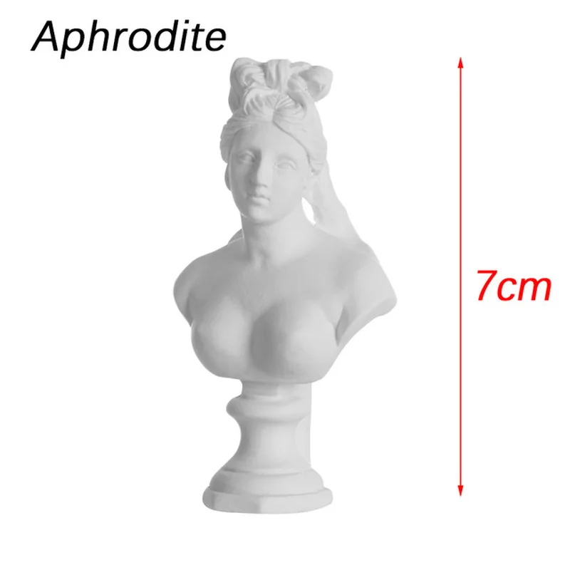 

Mini Greek Mythology Figurine Character Head Portraits Bust Gypsum Statue Drawing Home Desk Decoration Crafts Plaster Sculpture