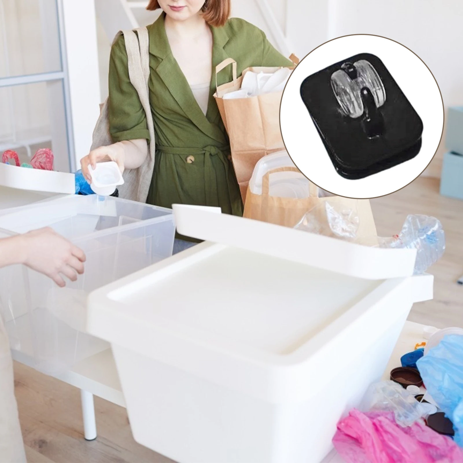 Самоклеящаяся корзина для мусора легко устанавливается бесшумная амортизация |