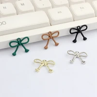 zinc alloy spray paint tassel bow charms connector pendant 10pcslot for diy handmade earrings jewelry material accessories