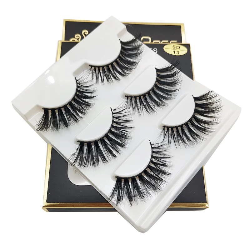 

3 Pairs Mink Eyelashes Natural Black Long Fake Eyelashes Handmade Beauty Makeup False Eyelashes 3D Mink Lashes Eye Cosmetic