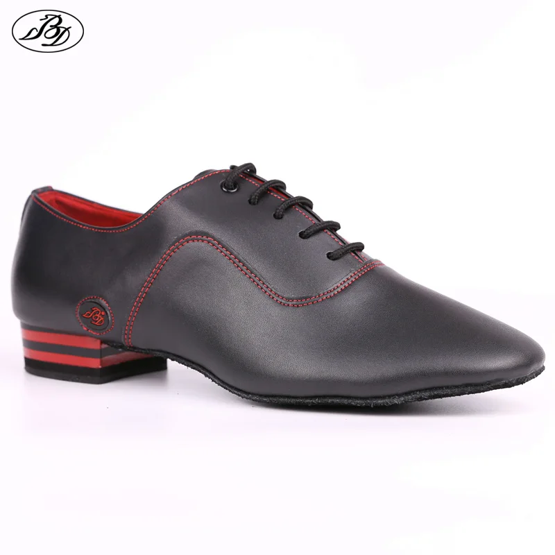 Men Standard Dance shoes BD332 Genuine Leather Dancing Shoes Straight Sole Ballroom Shoes Practice Competition Dance shoes