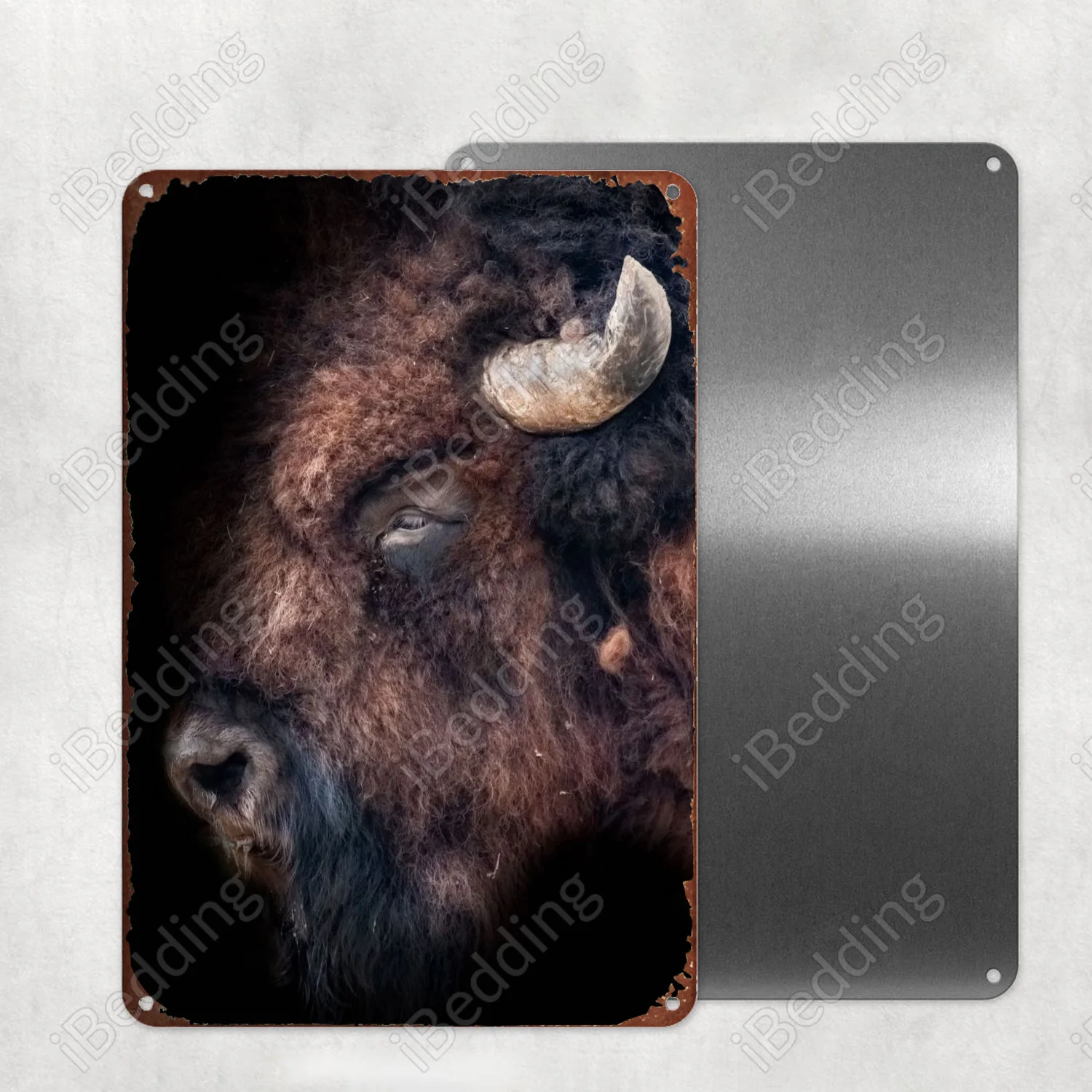 

Металлическая плитка Bison винтажная табличка, декоративная железная картина на стену для бара, паба, клуба, 20x30 см