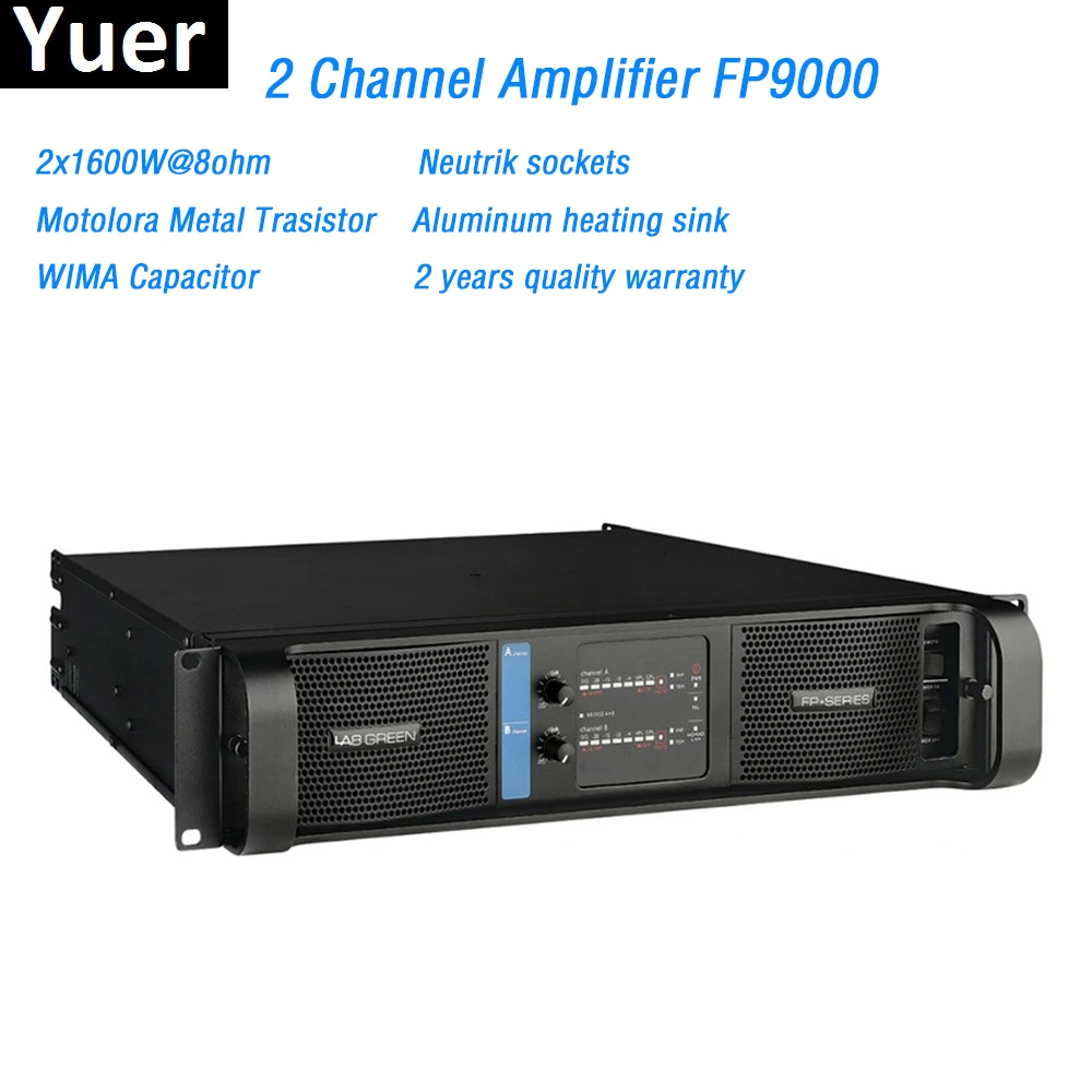 2 канальный линейный массив FP9000 усилитель 2x1600 Вт алюминиевый нагревательный