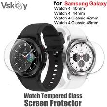 100PCS Tempered Glass for Samsung Galaxy Watch 4 Classic 46mm 42mm 44mm 40mm Screen Protector Round Smartwatch Protective Film