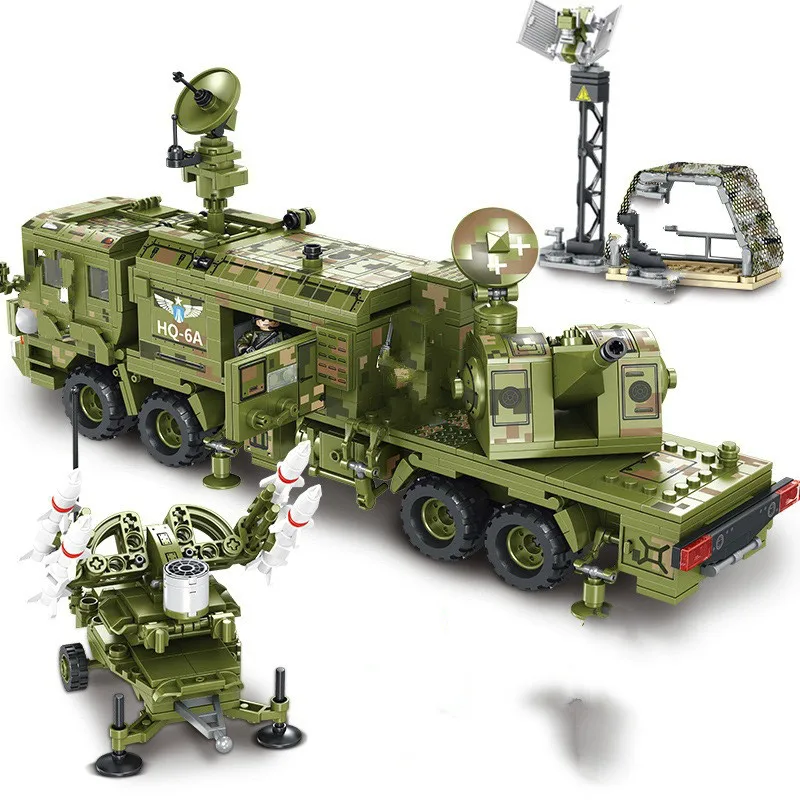 SEMBO 105780 1196 шт MOC Technic серии строительные блоки Land Shield система ПВО и противоракетной