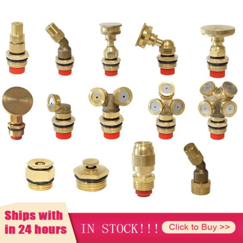 

Misting Nozzle Hose Connector Brass Atomizing Sprayer Fitting Nebulizer Water Sprinklers Heads Garden Irrigatio Home Garden