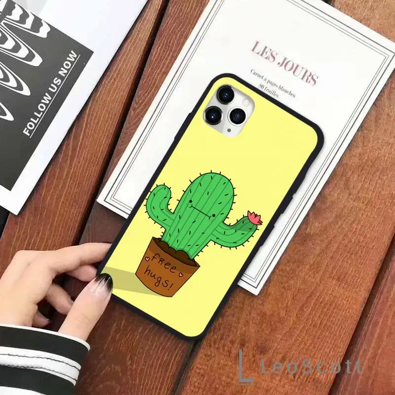 

Strong cactus Phone Case for iPhone 11 12 pro XS MAX 8 7 6 6S Plus X 5S SE 2020 XR Soft silicone Shell Cover Funda