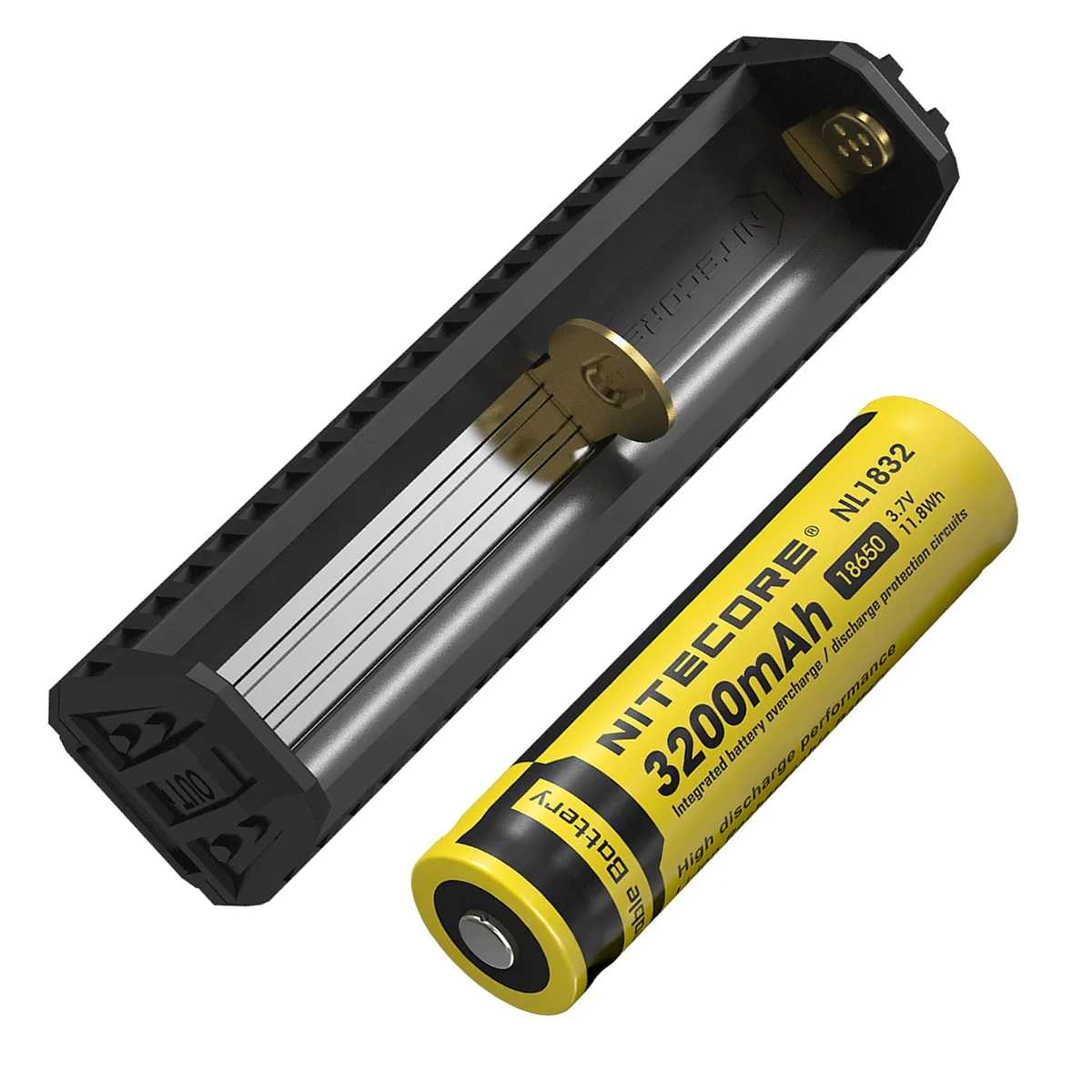 with 3200mah Battery NITECORE F1 гибкий внешний аккумулятор USB зарядное устройство Внешний дорожный адаптер питания умный литий-ионный IMR зарядное устройство - Цвет: with 3200mah Battery