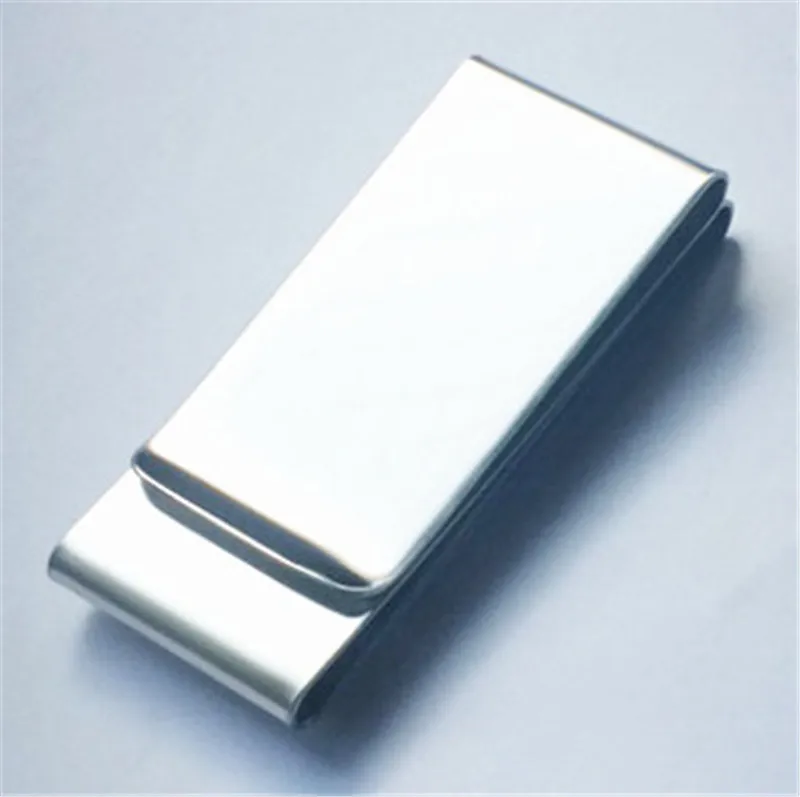 Тонкий мужской и женский кошелек из нержавеющей стали металлический зажим для