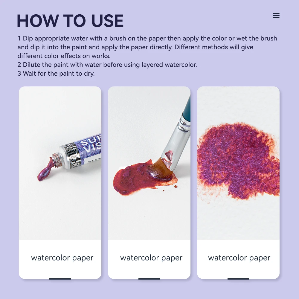 Kup Super Vision Chameleon Rock-Mica Warstwowa Akwarela 10 Kolorów Perłowych 8ML Tuba Z Przenośnym I Delikatnym Zestaw Pudełek D