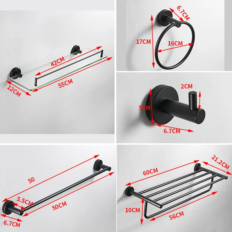 bathroom towel holder set golden stainless steel wall mount towel bar ring washroom shelves storage rack hooks tissue holder free global shipping