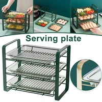 multi layer kitchen shelf drawer design convenient kitchen drain tray household rack kitchen storage organization