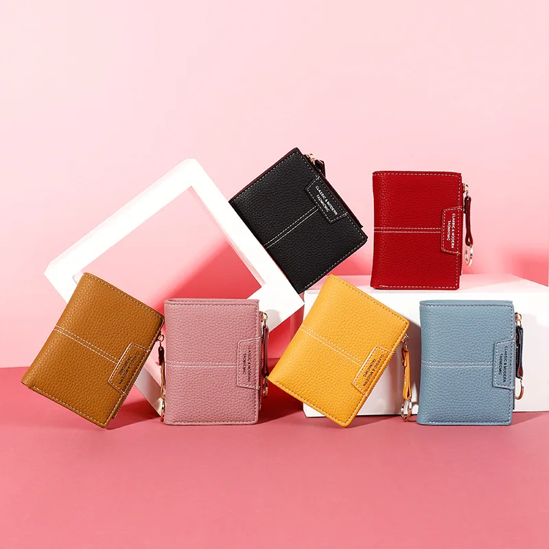 Брендовый желтый женский кошелек из мягкой искусственной кожи Женский мини