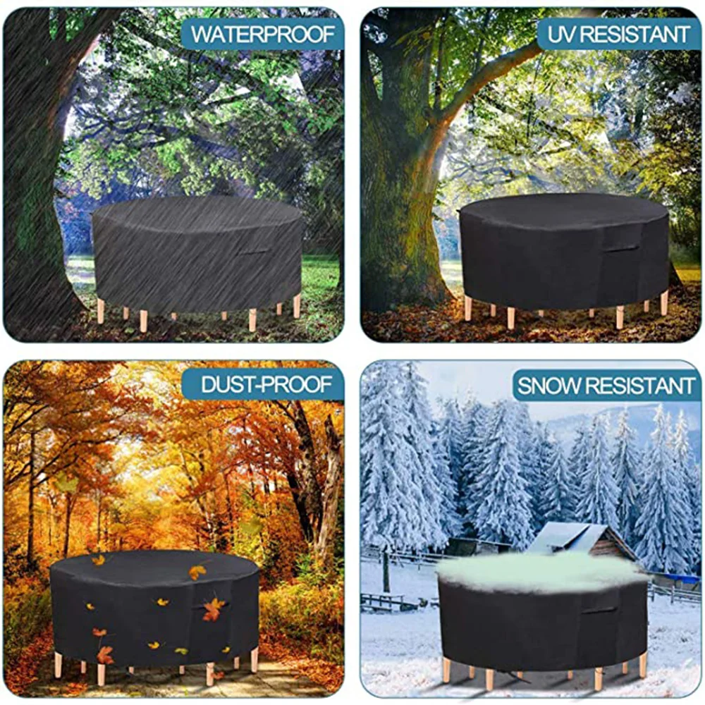 Heavy Duty Waterproof Anti-fading Cover For Outdoor Round Ta