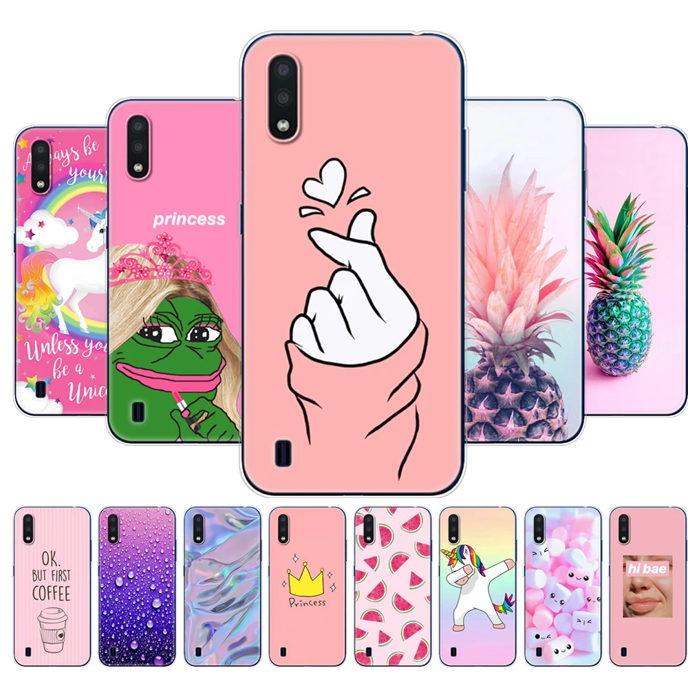 

For Samsung M01 Case 5.7" Soft Silicon Tpu Cover For Samsung Galaxy M01 m01 SM-M015FZBDSER m015 Phone Back Shell Bumper summer