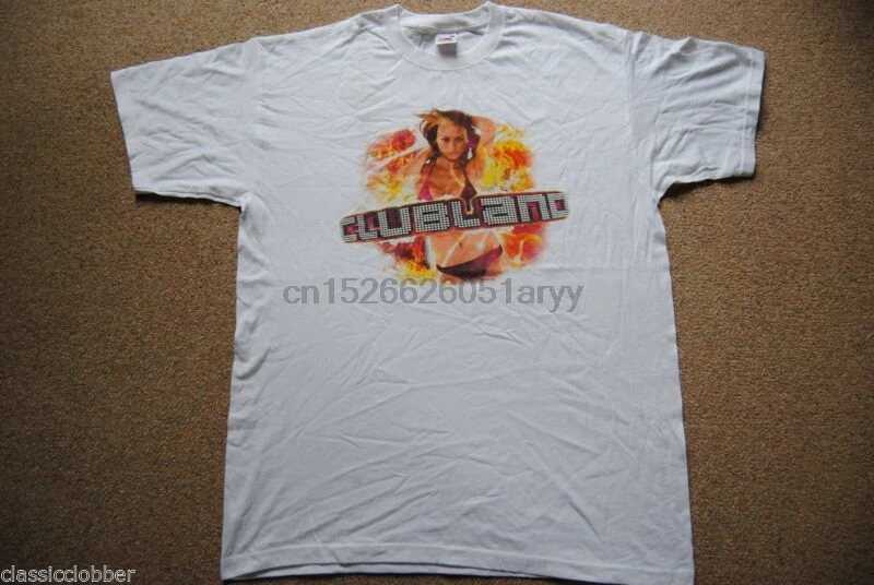

CLUBLAND GIRL 2008 TOUR T SHIRT NEW EURODANCE MIXES DANCE CLUB TRANCE