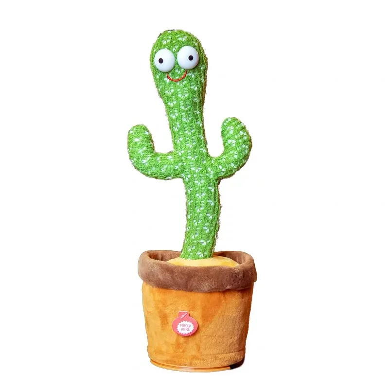 

32cm Electric Dancing Plant Cactus Plush Stuffed Toy With Music For Kids Children Gifts Home Office Decoration