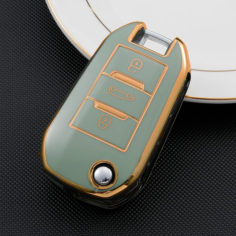

New TPU Car Key Case For Citroen CACTUS C4L Peugeot 508 301 2008 3008 408 C5 C3 Auto Key Protection Full Cover Shell