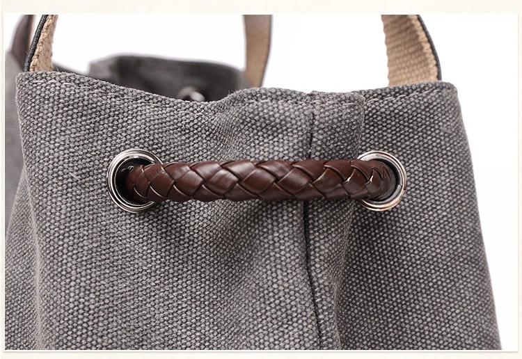 2022 Ladies Large-Capacity Fashion Canvas Shoulder Bag Mori Female Print Retro Casual Closure Dual-Use Canvas Bag