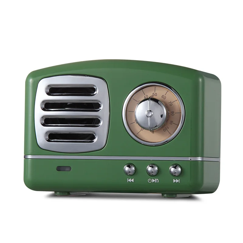 Portable Bluetooth Speaker Retro Mini Wireless USB/TF Card Music Player HIFI Subwoofer Color | Электроника