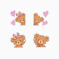 duffy bear cute stickers student cartoon hand account collage material graffiti stickers 40 pieces