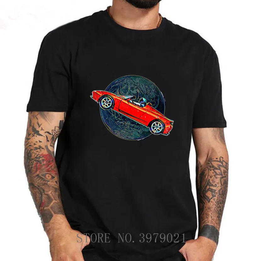 2019 уникальный Илона маска starman автомобиля to Mars футболки тяжелый Тысячелетнего