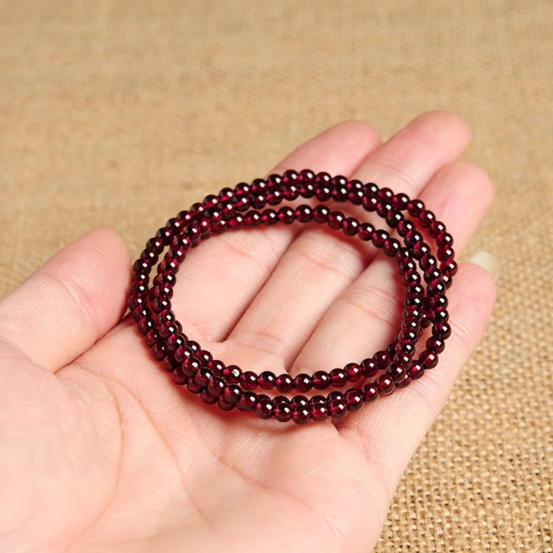 Натуральный винный красный гранатовый Ши браслет из бисера модные женские