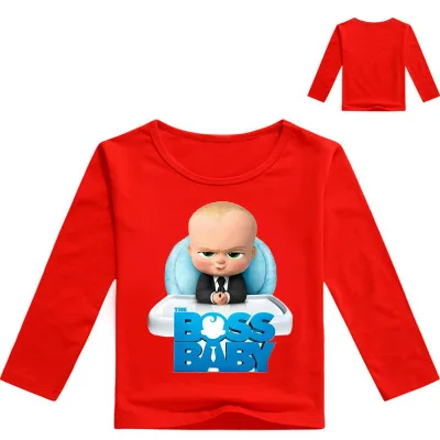 4 style Новое поступление года, детские футболки с надписью «Baby Boss» для детей возрастом от 2 до 12 лет футболка с длинными рукавами для мальчиков рубашки для девочек Vetement Enfant для подростков - Цвет: 4 style