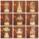 Креативный 3D светодиодный Ночник Новинка Иллюзия ночник 3D иллюзия настольная лампа 3D светодиодный светильник для дома декоративный светильник
