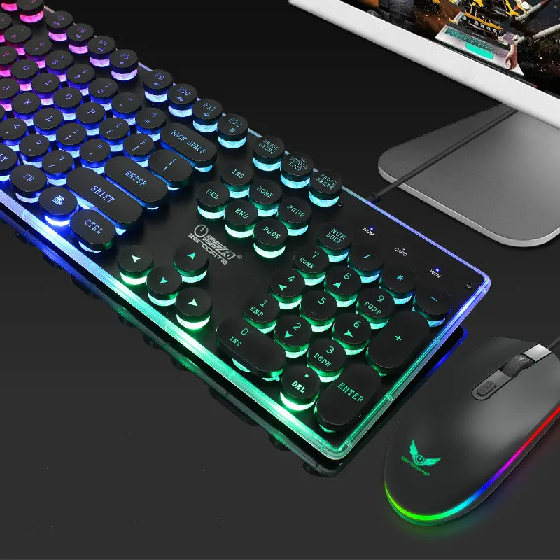 Новая Профессиональная Проводная игровая клавиатура мышь набор манипулятор