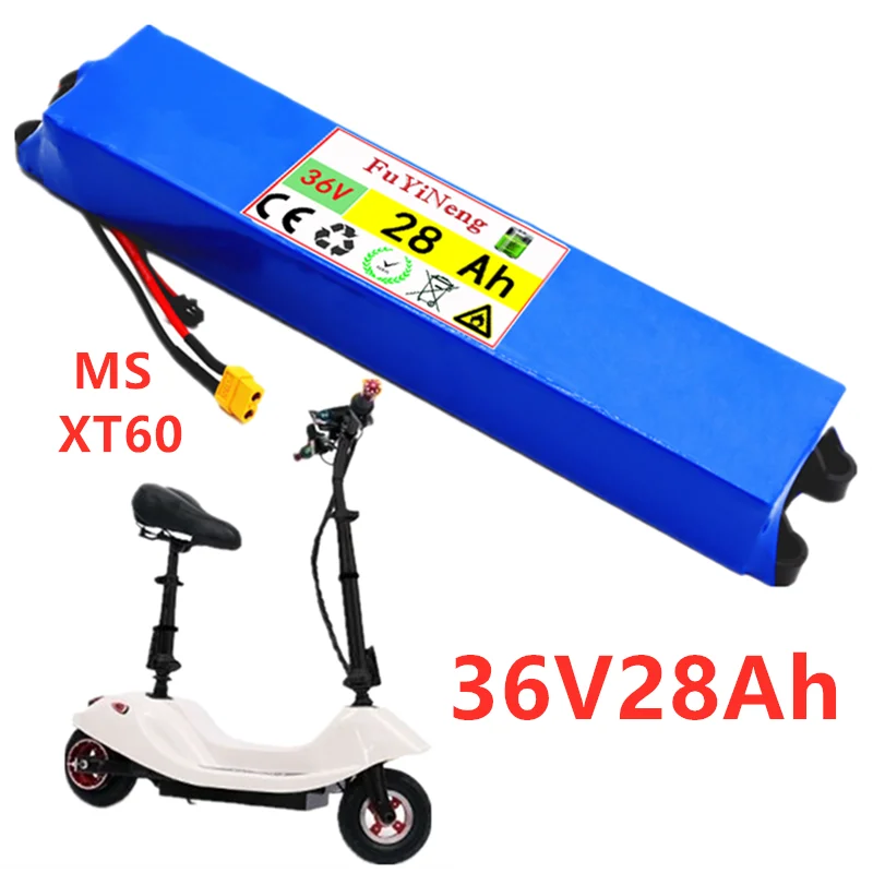 

36V 28Ah 18650 Rechargeable lithium Battery pack 10S3P 500W High power for Modified Bikes Scooter Electric Vehicle,With BMS XT60