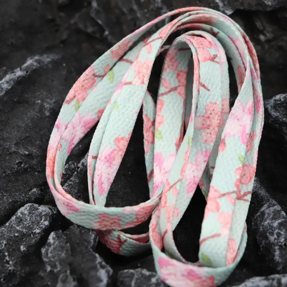 

5 Style Cherry Blossom Pink AF1 Shoelace High-Cut Low-Cut Original Female Flower of Lace White Decorative Buckle Female Shoelace