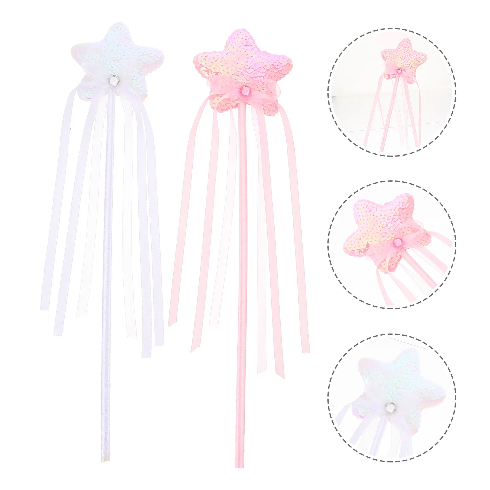 

2pcs Fairy Wands Party Decor Photo Props Masquerade Hand Wands for Party