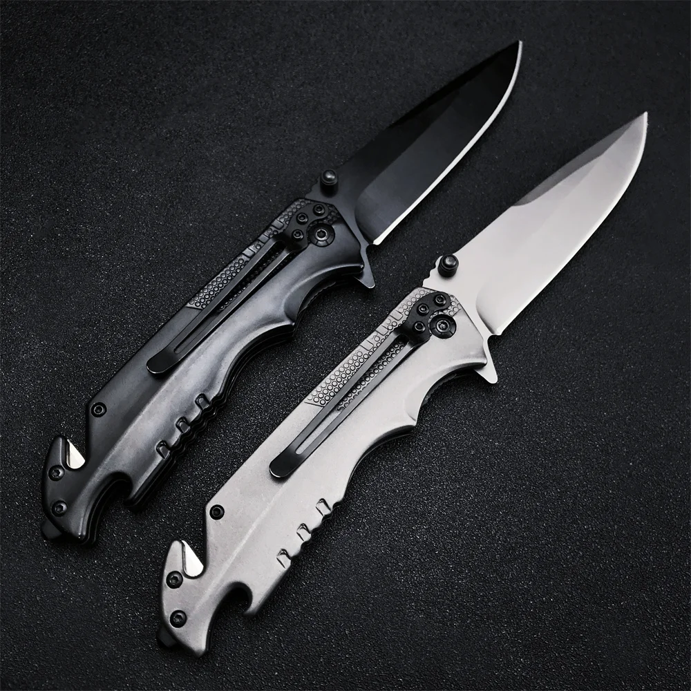 

Browning 5CR13MOV Blade Folding Knife Stainless Steel Handle Outdoor Edc Wrench Wine Opener Glass Cone Cutting Rope Multi-tool