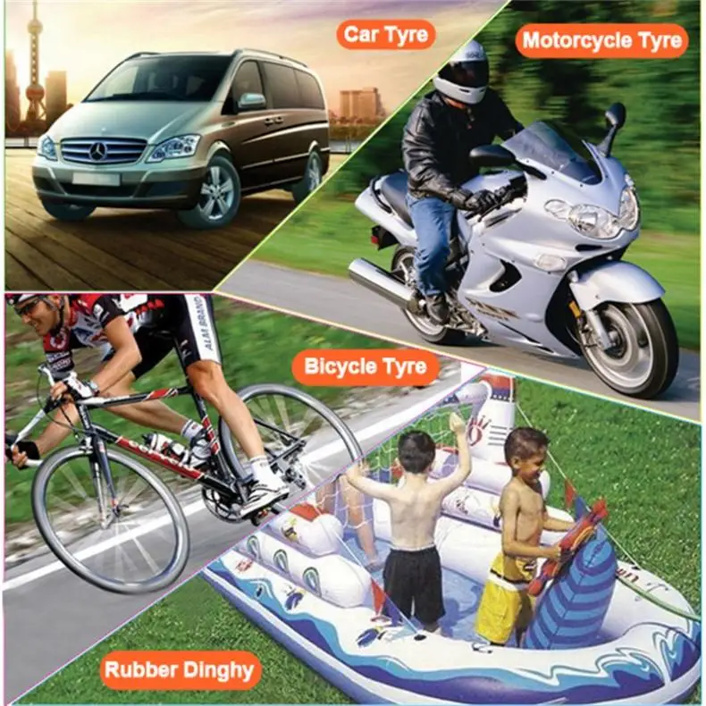 Портативный супер поток DC 12V 100PSI авто шины надувной насос/автомобильный