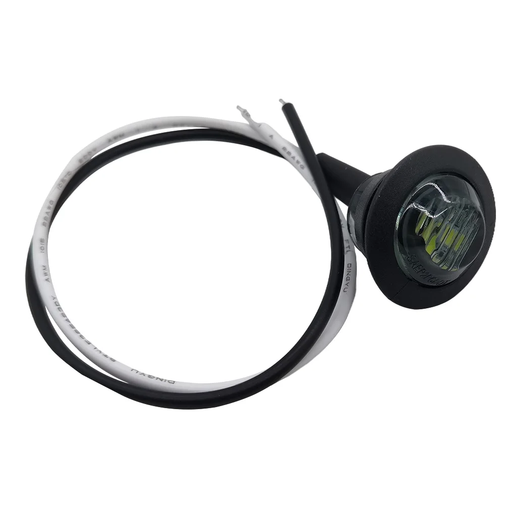 20 шт. 3/4 дюйма круглые боковые габаритные огни для прицепа 12 В мини копченая