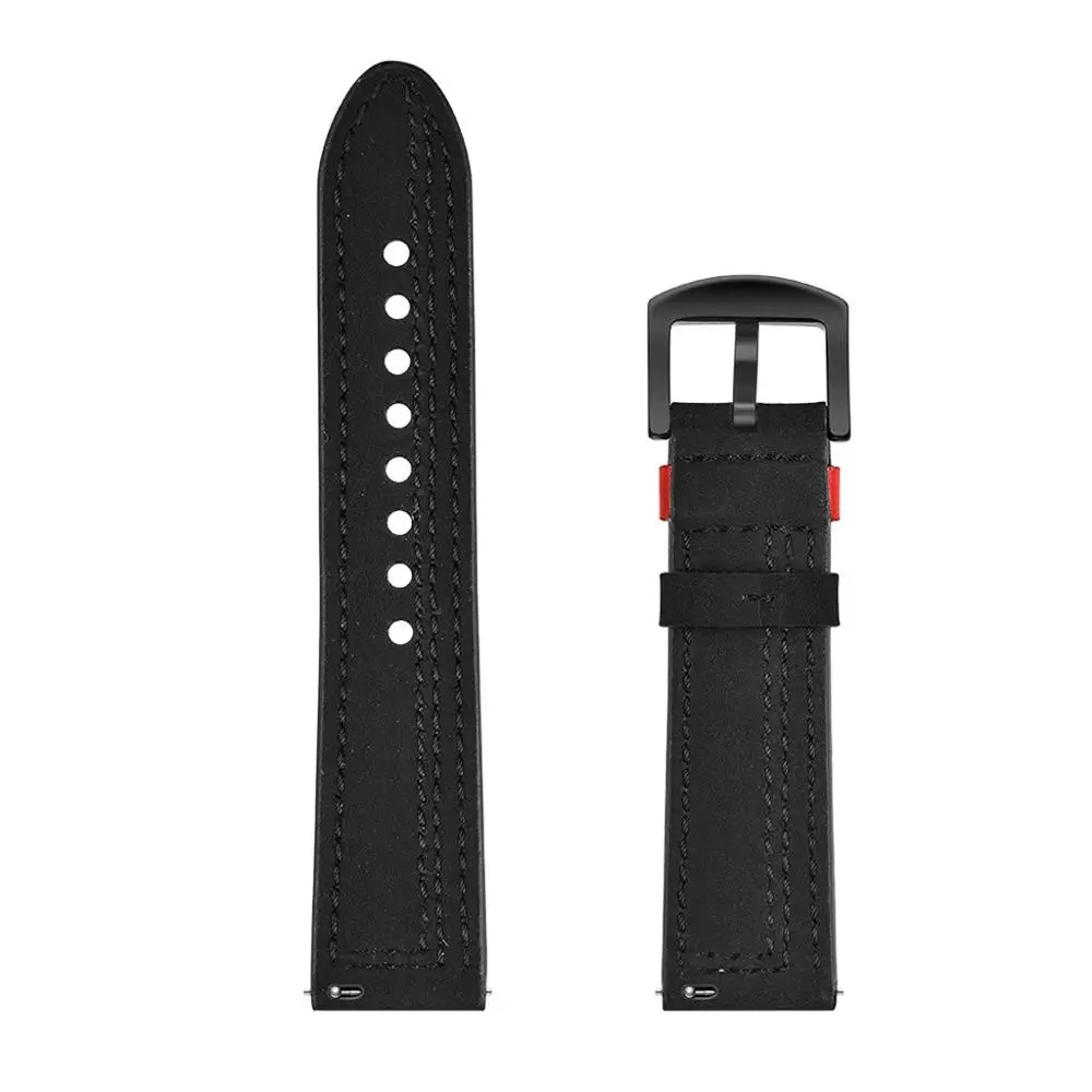20mm 22mm Leather Watch Band For Samsung Galaxy Watch Active 2 42 46mm Gear S3 Watchband For Amazfit Bip Strap For Huawei Watch