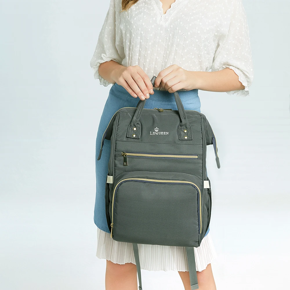 Сумка для подгузников рюкзак большой вместимости однотонная водонепроницаемая