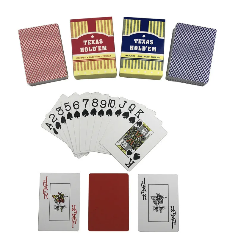 Пластиковые игральные карты Baccarat, Техасский Холдем, водостойкие, для покера, размер карты; Настольные игры, 63 мм х 88 мм